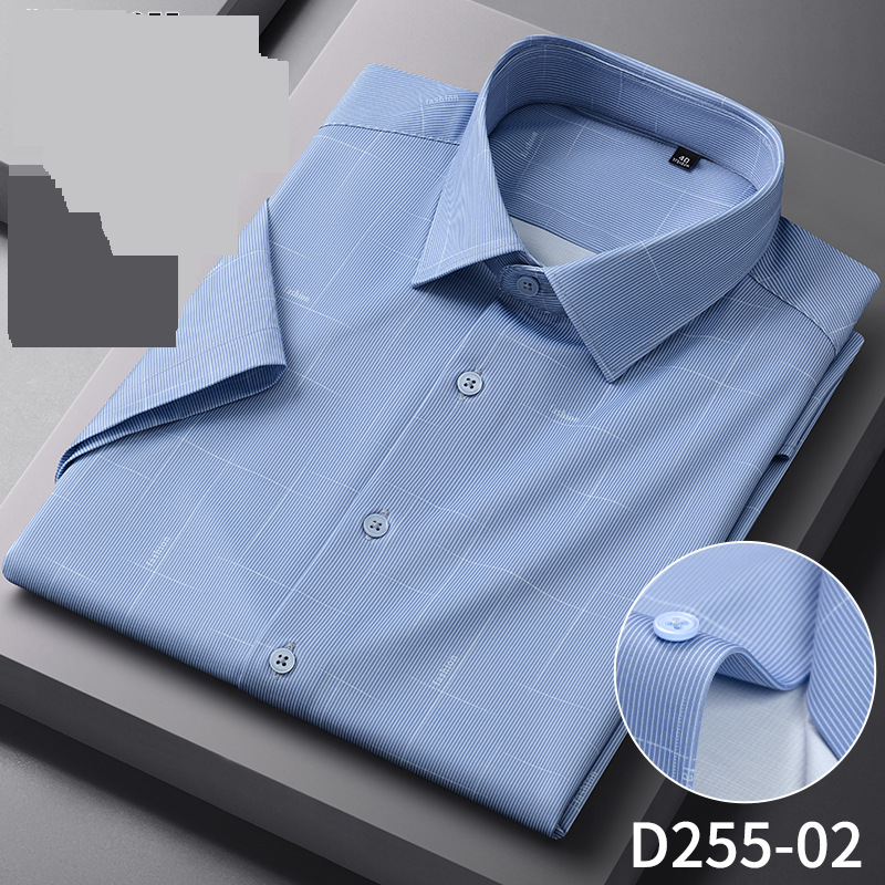 ​​Men's Summer Modal Short-Sleeve Shirt – Breathable V-Neck Casual & Business Wear (Multiple Colors, Sizes 38-44)​​_voghion.com
