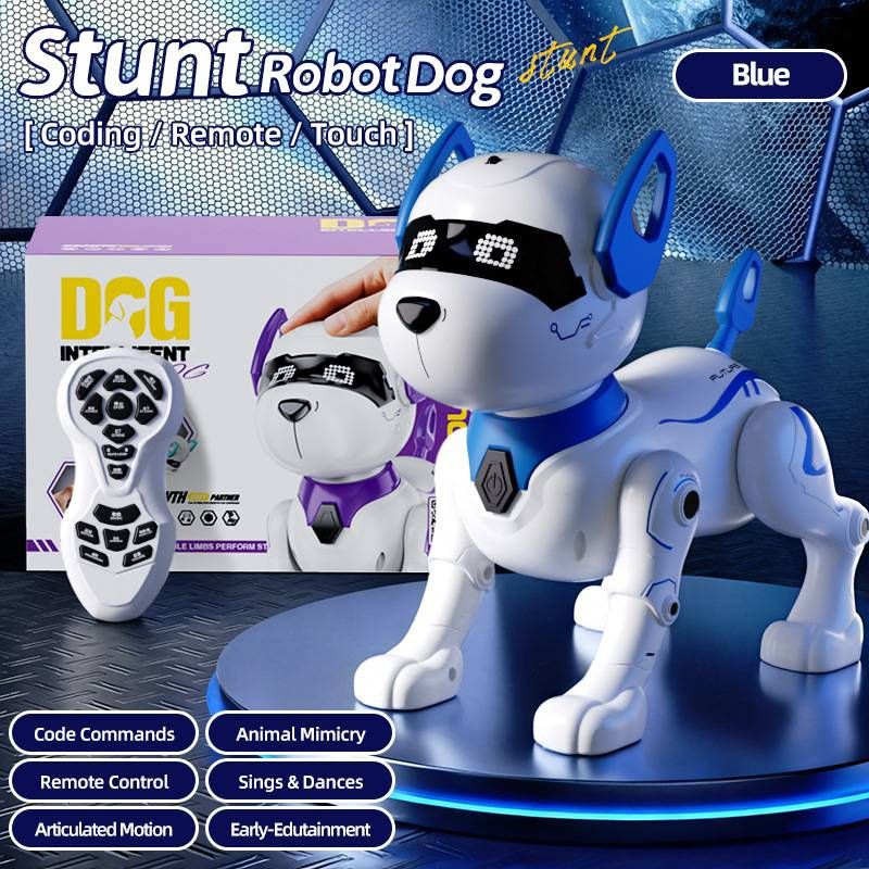 Spielzeug Spiele Programmierbarer Roboterhund für Kinder – Interaktives, intelligentes Haustier mit Touch-Steuerung (STEM-Lernspielzeug)_voghion.com