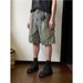 Men's Clothing Distressed Washed Elastic Denim Shorts Niche Deconstructed Design Yellow Mud Dyed Loose Versatile Shorts_voghion.com