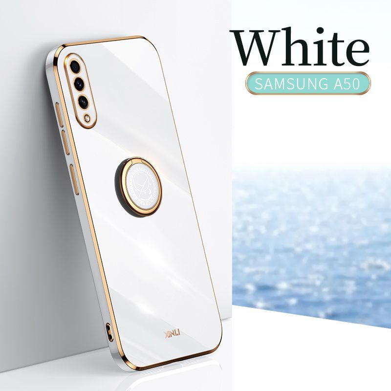 Anneau de doigt placage support de téléphone étui pour Samsung Galaxy A10 A20 A30 A50 A70 A7 2018 J2 J7 Prime J4 J6 Plus couverture_voghion.com