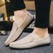 Unbeatable Quality 2024 Summer Cloth Bean Casual Korean Edition Trendy Lazy One Step Canvas Size 45 Men's Shoes_voghion.com