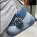 Hot Denim Underarm Bag - Canvas Splicing Design, Envelope Style Handbag For Women_voghion.com