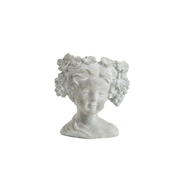 Art Cement Statue Flower Pot, Garden Plant Decoration_voghion.com