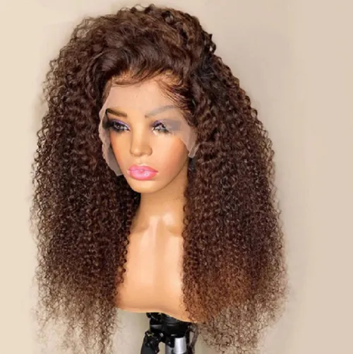 Spitze-Perücke für Damen, kleine Locken, Chemiefaser-Mechanismus, Perücke, Kopfbedeckung, Hersteller von modischen Perücken, einteilige Lieferung_voghion.com
