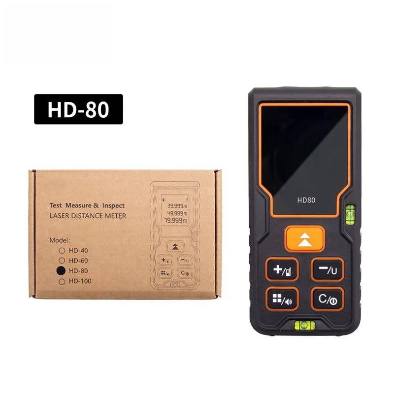 Télémètre laser haute précision – Outil de mesure portable 40 m/60 m/80 m/100 m pour la construction, la menuiserie et le bricolage._voghion.com