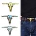 HOT Creatively Bull Skull Shape DIY Components Western Heavy Rock Style Metal Belt Buckle for Adult Unisex_voghion.com