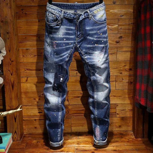 Men's Clothing Fashion Brand New Jeans Men's Loose Style Trendy Slim Fitting Casual Harem Worn Men's Autumn Workwear Pants_voghion.com