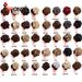 Leeons Synthetic Brown Blonde Curly Chignon Messy Bun Comb Clip In Hair Extension Updos Hairpieces For Women_voghion.com