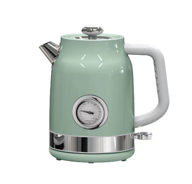 Fierbător electric retro PS862NT de 1,8 l, fierbător electric cu fierbere rapidă, controler de temperatură STRIX 2200 W SUS304, lumină LED fără BPA, design cu scurgere largă, apă_voghion.com
