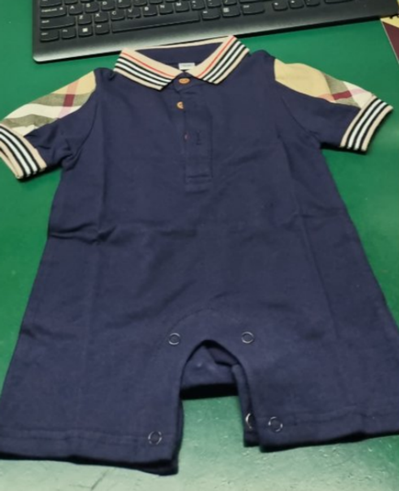 Babykleidung Baby Baumwolle Dünnes Revers Kurzarm Flache Ecke Kleidung Herren Und Damen Baby Sommer Overall Neugeborenen Krabbelanzug_voghion.com
