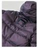 Boys' Winter Puffer Jacket – Thickened Polyester Shell With Fleece Lining, Hooded & Windproof (120-170cm, Black/Purple, Trendy Streetwear Style)_voghion.com