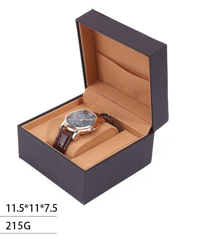 Premium-Uhrenbox aus PU-Leder mit Klappdeckel – Elegante Aufbewahrungs- und Präsentationsbox für Uhren – Stilvoller und langlebiger Uhrenorganizer (Schwarz/Rot, Matt/Glänzend)_voghion.com