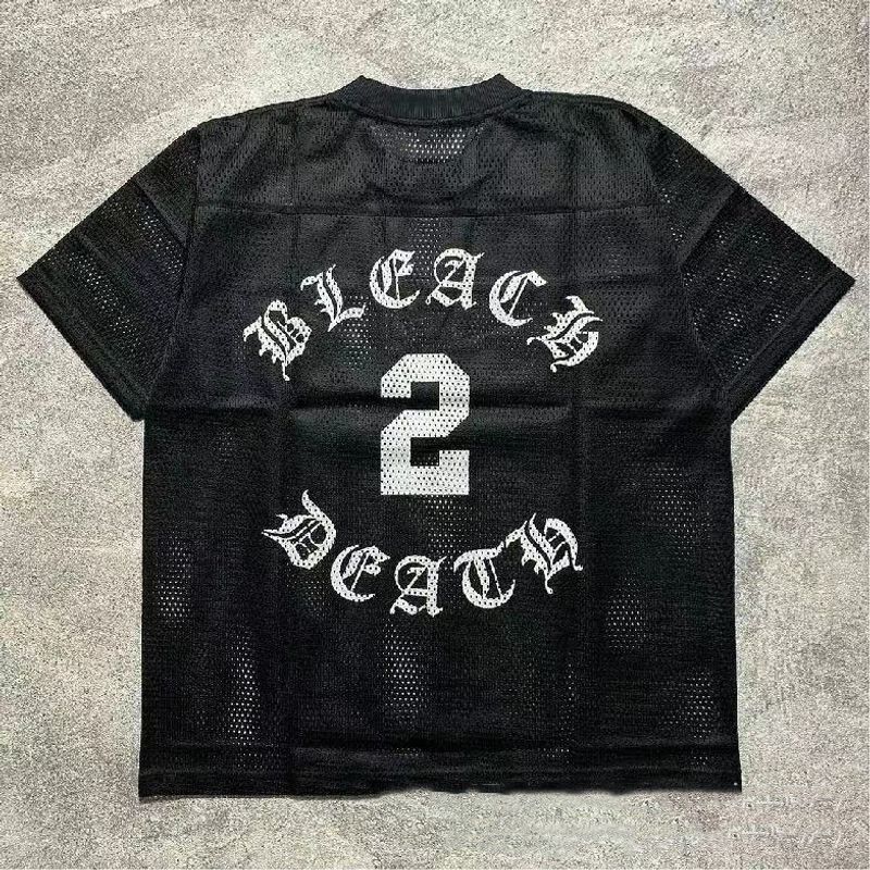 Camiseta deportiva informal holgada de manga corta con cuello en V para hombre_voghion.com