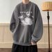 Men's Heavyweight Crewneck Sweatshirt – Oversized Fleece-Lined Pullover (Up To 5XL, Streetwear Essential)_voghion.com