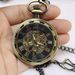 High-Value Live Roman Numeral Large Mechanical Pocket For Men And Women Without Cover Carved Hollow Chain Watch_voghion.com