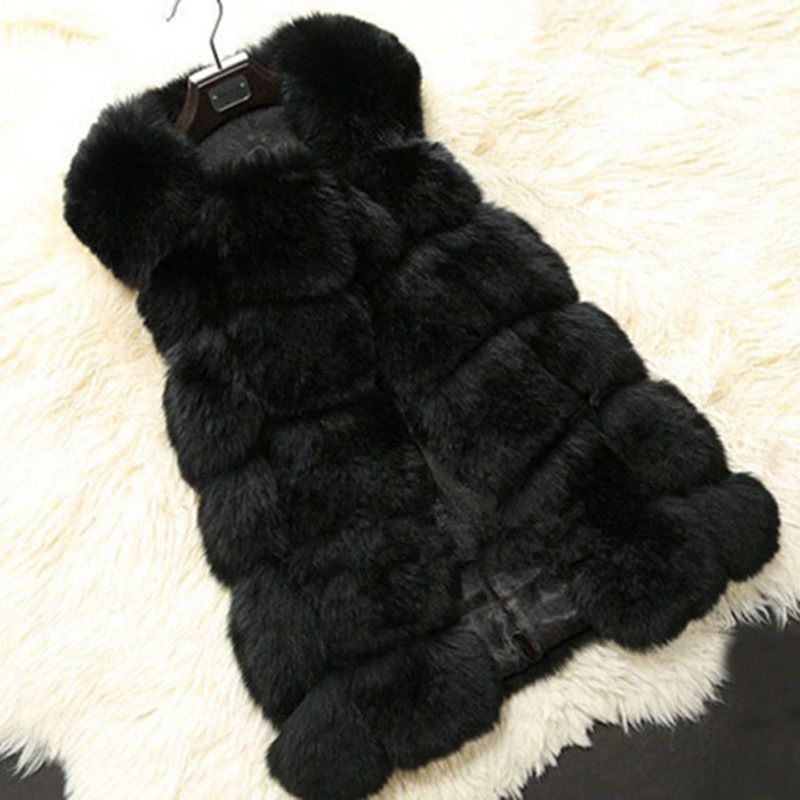 Women's Clothing autumn and winter new fox fur vest women's wear medium and long casual fur coat_voghion.com