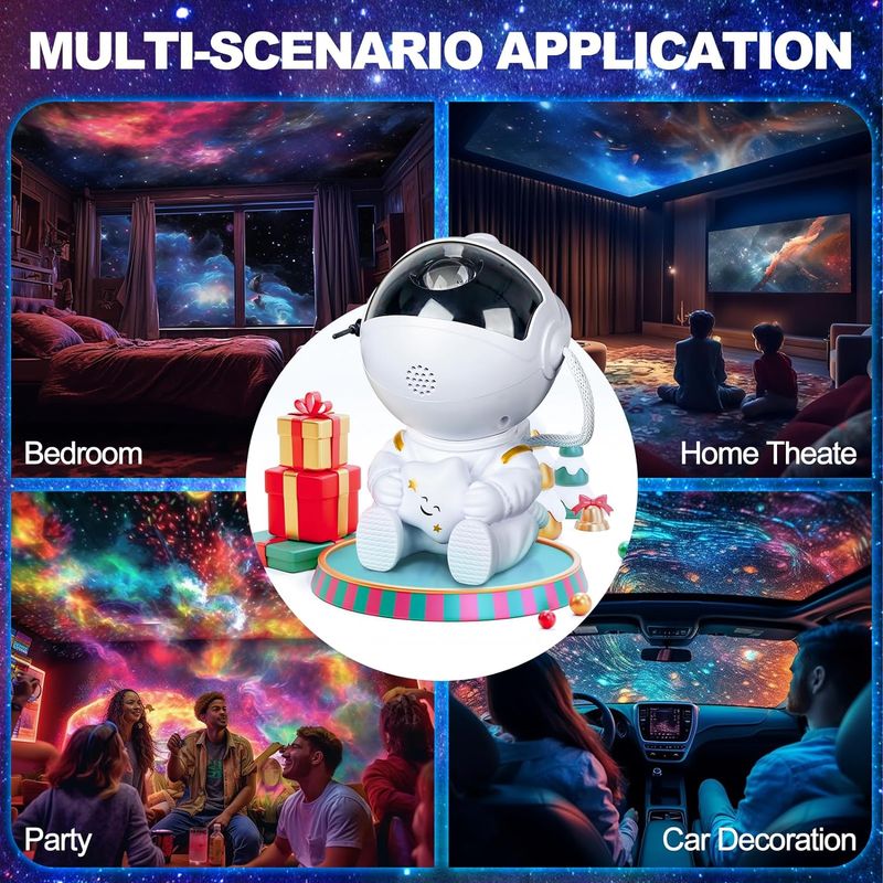 Astronaut Starry Sky Projector Adult Night Light Star Projector LED Astronaut Lamp Galaxy Projector For Bedroom Playroom_voghion.com