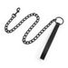 Metallic Wear-resistant Dog Chain With Leather Handle, Durable Leash For Control, Pet Supplies, Iron Traction Rope_voghion.com
