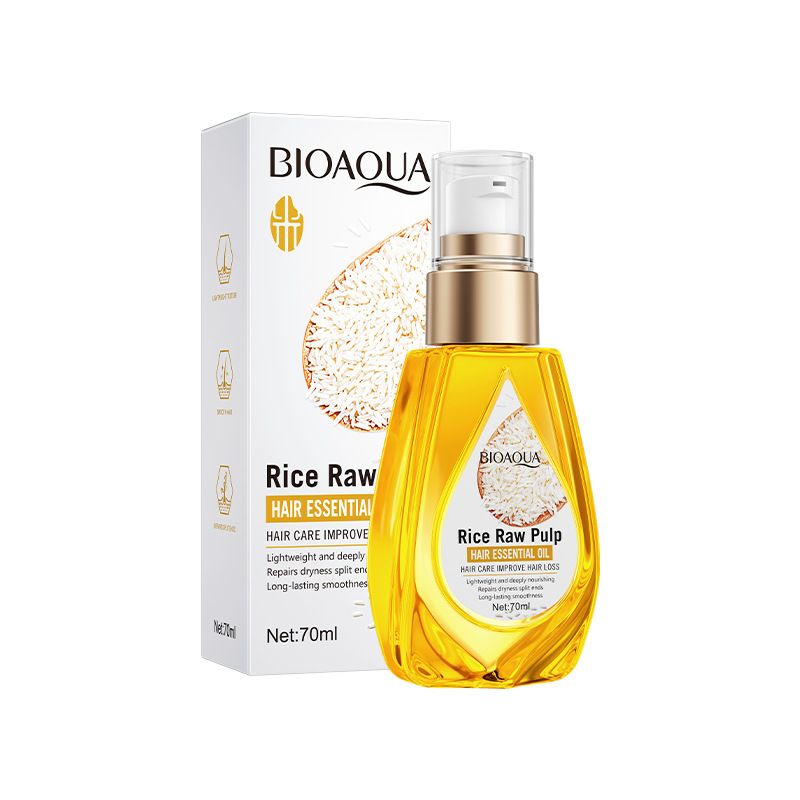BIOAOUA Rice Pulp Softening Repair Essential Oil 70ml, Conditioner_voghion.com