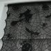 Gothic Lace Door Curtain Set – Halloween Spiderweb, Witch, Bat & Skeleton Designs, Haunted House Decor (100x210cm, Black, 4-Piece Pack)_voghion.com