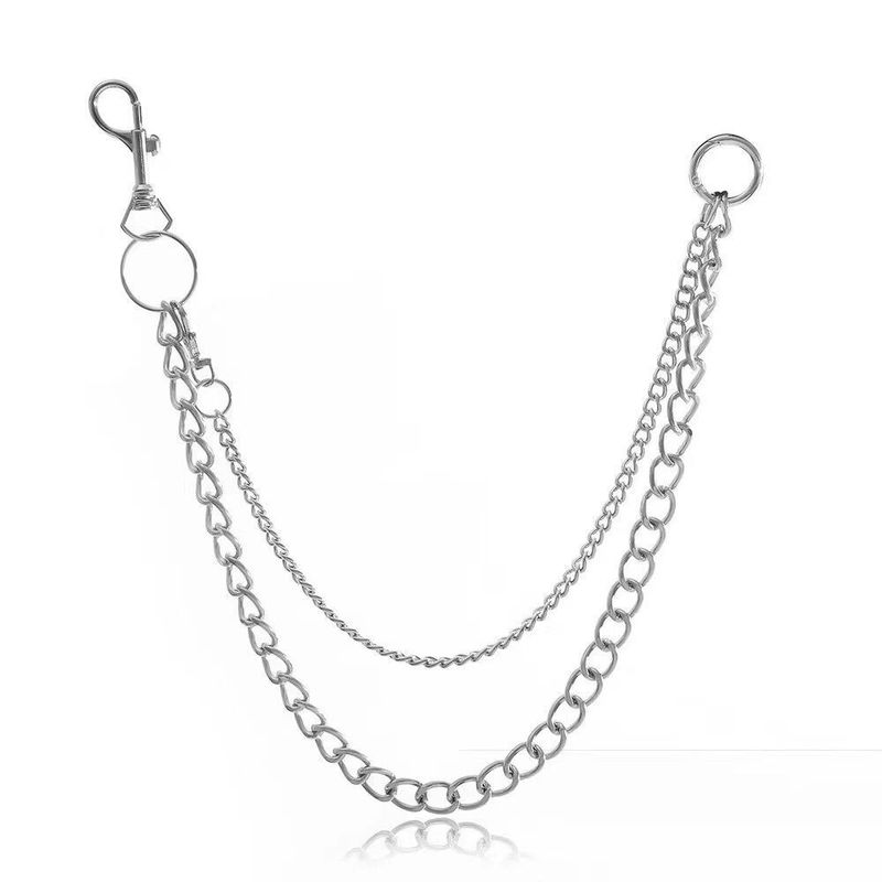 Men And Women's Jewelry Punk Retro Metal Trouser Chain Adjustable Multi Layer Waist Chain Fashion Men And Women Trouser Chain_voghion.com