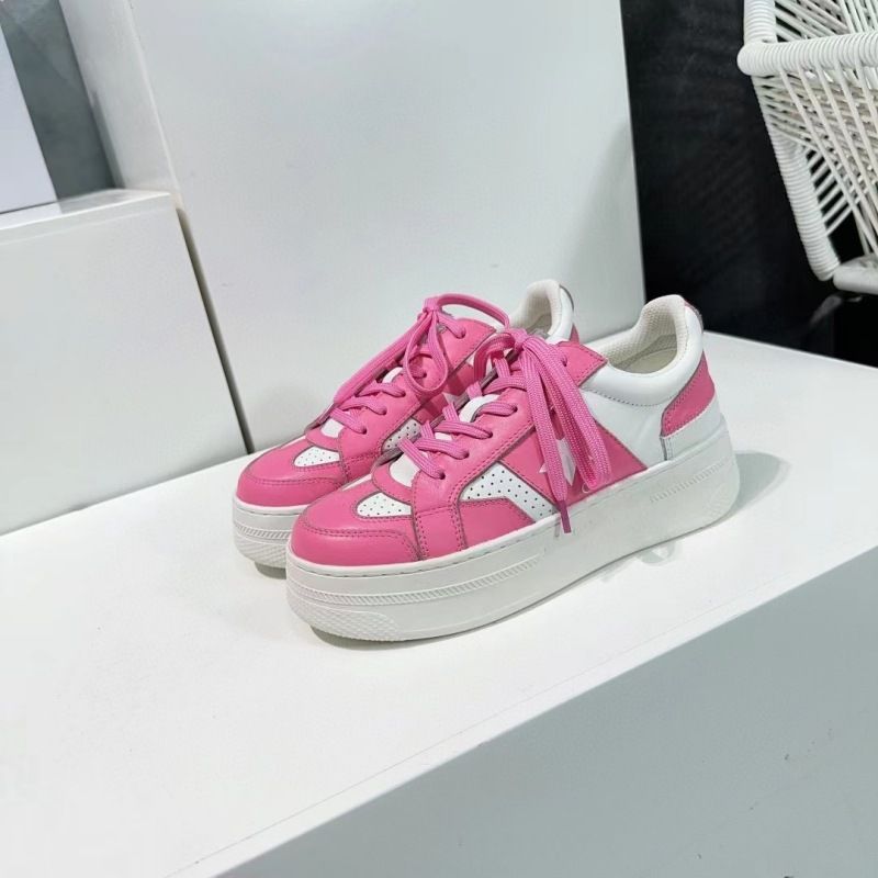 Guangzhou Hohe Qualität 2024 Frühjahr/Sommer Neue Stil Lace Up Dicken Boden Stern Farbe Blockiert Wenig Weiß Für frauen_voghion.com