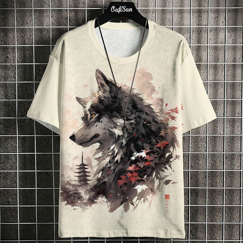 Abbigliamento maschile 2024 Primavera ed estate T-shirt Hip Hop Series Stampa 3D digitale T-shirt sportiva a maniche corte da uomo Top_voghion.com