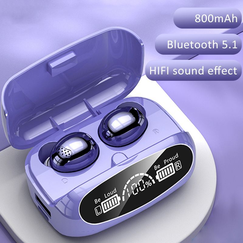 M32 Wireless Bluetooth Headset Dual Ear Digital Display Large Touch Noise Reduction Low Delay TWS Bluetooth Headset_voghion.com