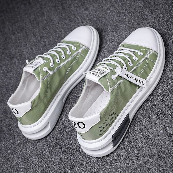 Spring men's shoes breathable ice silk canvas  shoes quick-drying cloth shoes slip on lazy driving men's net celebrity sneakers_voghion.com