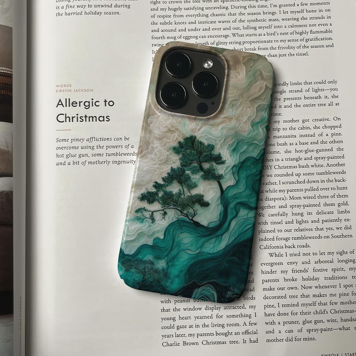 【 30 Day Hot Selling 1394 Pieces 】 Spruce Green Tree 16 Pro Phone Case IPhone 15 Film 14/13 Niche 11 Hard Shell_voghion.com