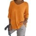 Women's Slim Fit V-Neck Short Sleeve Knit Sweater - Lightweight Casual Pullover For Everyday Wear (Multiple Colors & Sizes)_voghion.com