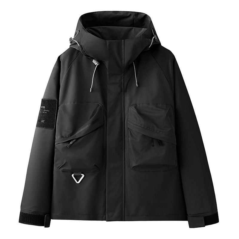 Men's Clothing this spring hooded jackets men's casual loose windbreaker youth workwear jacket_voghion.com
