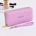 Wallet Card Cases Wallet Women Long Simple Wrist Strap Clutch Bag Double Zipper Large Capacity Mobile Phone Bag_voghion.com