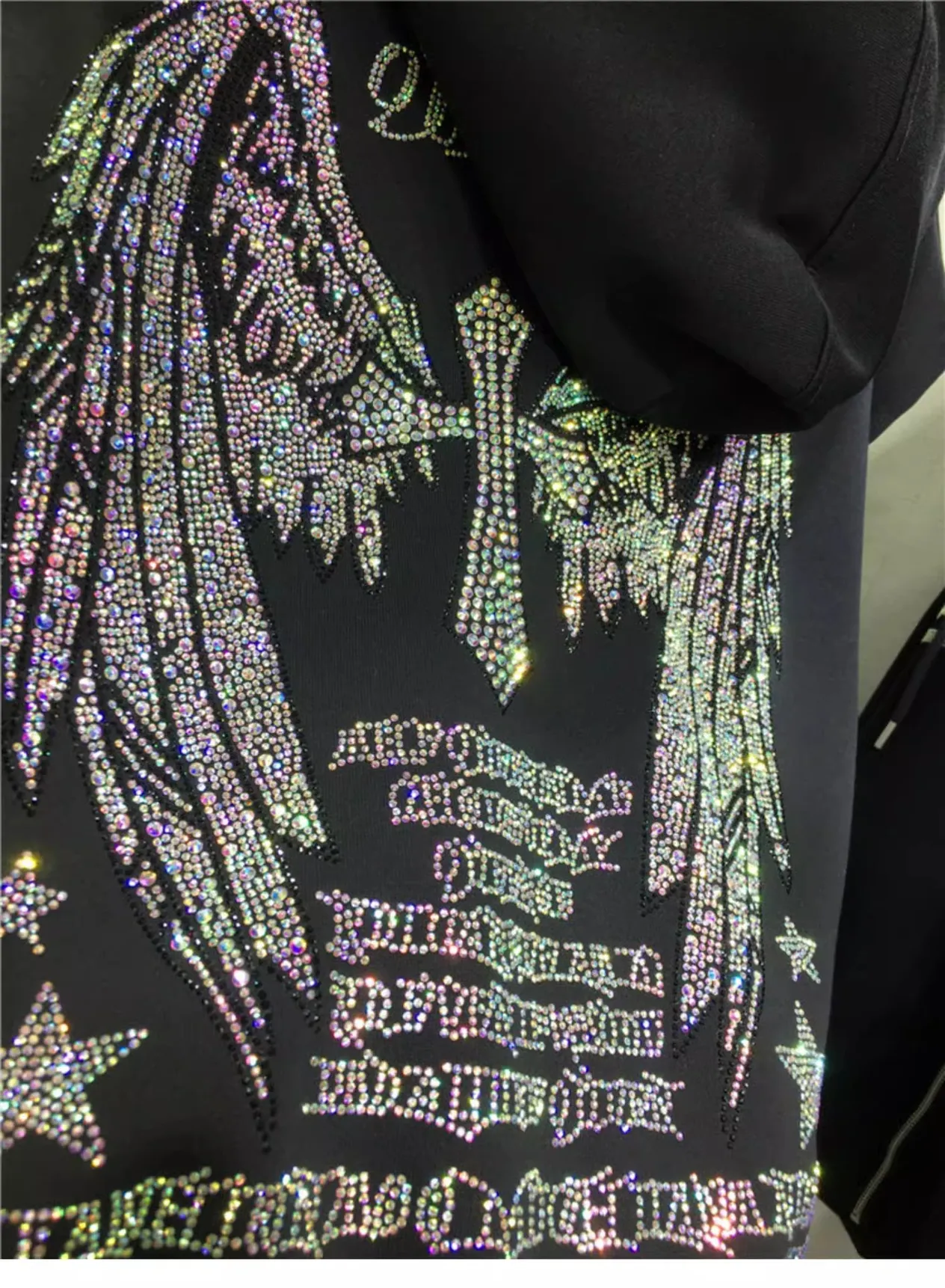 Women's Clothing Fat Mm Heavy Hot Diamond Wings Hooded Cardigan Sleeveless Vest Waistcoat Jacket Vest_voghion.com