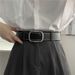 Belt For Men With Worn-out Treading Lines, Wide Korean Youth Fashion, Sier Needle Buckle, Casual Belt, Versatile Belt_voghion.com