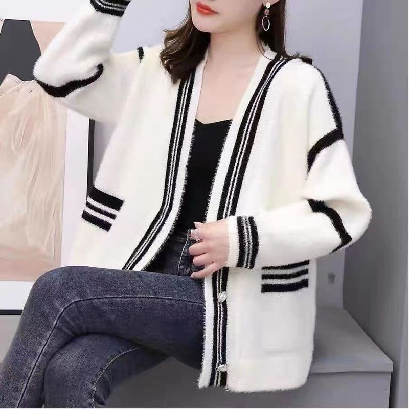 Plüschiger Nerzpelz-Strickcardigan – Übergroßer weicher Pullover (Einheitsgröße) – Gemütlich und stilvoll für Herbst/Winter​_voghion.com