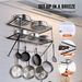VEVOR Pot Rack Wall Mounted, 30 Inch Pot And Pan Hanging Rack, Pot And Pan Hanger With 12 S Hooks, 55 Lbs Loading Weight, Ideal For Pans, Utensils, Cookware In Kitchen_voghion.com