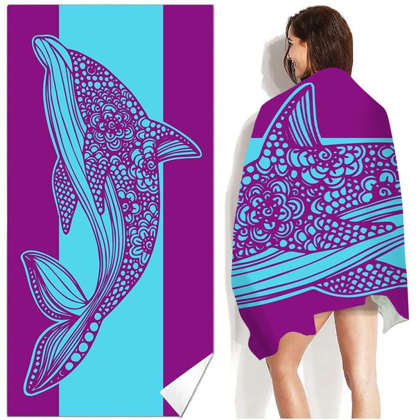 Rantapyyhe, ultrahieno kuitu, nopeasti kuivuva kaksipuolinen samettipainettu pyyhe, uima-imukykyinen kylpypyyhe, huivi_voghion.com