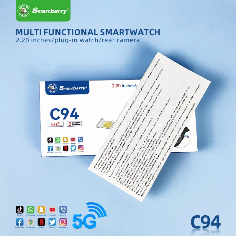 C94 Android 4G card insertion full network AMOLED screen rear camera B18 smart S9 watch_voghion.com