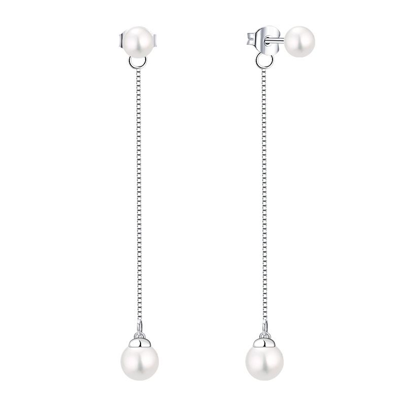 Pearl earrings S925 silver tassel earrings earrings for women hot jewelry silver jewelry_voghion.com
