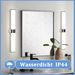 Glitzerlife LED Spiegelleuchte Modern Spiegellampe - 15W 60cm Chrom Wandlampe Wasserfest IP44 Neutralweiß 4000K Feuchtraumleuchte Für Bad Keller Küche_voghion.com