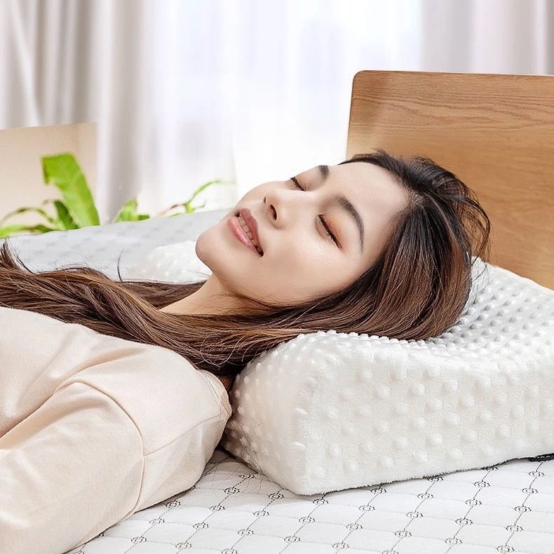 Premium Memory Foam Pillow With Slow Rebound & Neck Support - Breathable Bamboo Fiber Cover, Orthopedic Design For Pain Relief_voghion.com