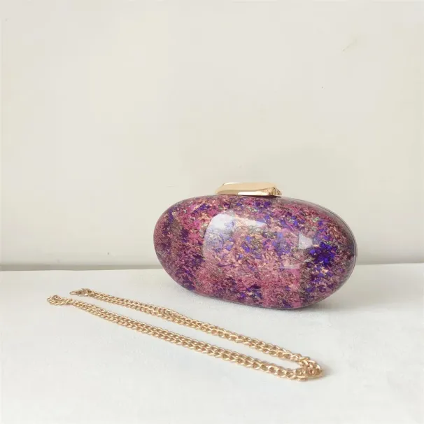 Perlenmuschel Tasche Metallverschluss Frauen Schulter Schlangenkette Acryl Box Clutches Lady Party Hochzeit Abend Ei Handtasche Geldbörse_voghion.com