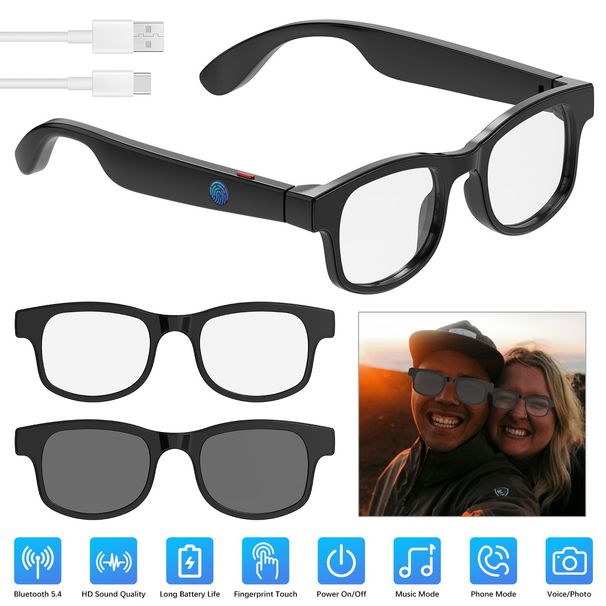 Lunettes connectées OWS, casque sans fil Bluetooth, lunettes de soleil, écouteurs de sport, microphone, appel_voghion.com