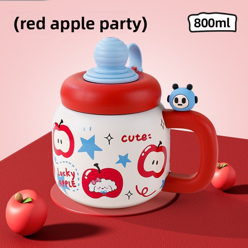 New Large Capacity Insulated Water Bottle For Women, High-Value Straw With Handle, Portable Children's Cup_voghion.com