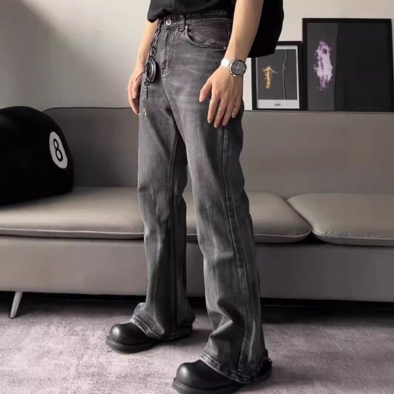 Men's Clothing Demna Flared Destroyed Flared Versatile Short Cleanfit Tall Jeans_voghion.com