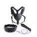 Anti-Bite Rivet Three-Piece Collar Set Super Cool Bullet Head Harness Pet Leash_voghion.com