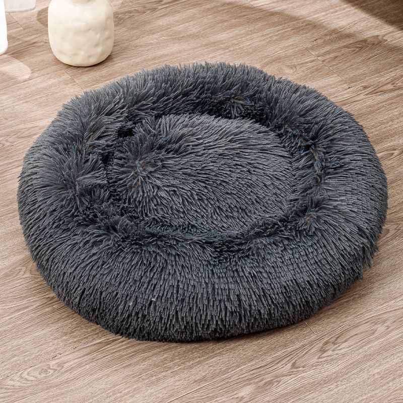 Silta gara mājdzīvnieka apaļa plīša interneta sarkana rudens un ziemas kaķu suņu ligzda_voghion.com