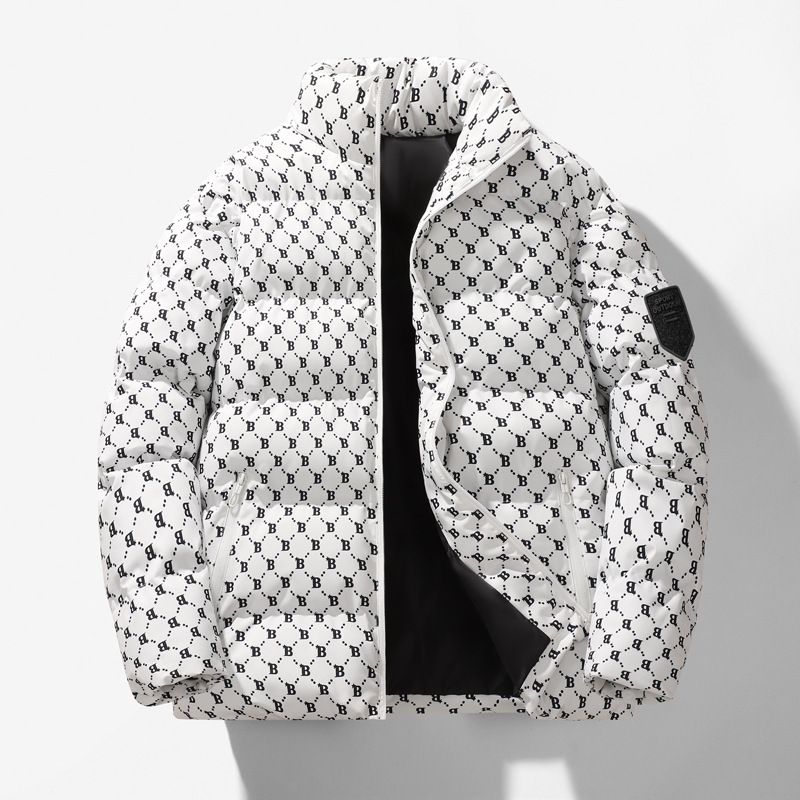 Hochwertige Baumwolljacke für Herren 2023 Neue Winterjacke aus dicker und warmer Baumwolle im kurzen Stil Hübsche trendige Markenjacke für Herren_voghion.com