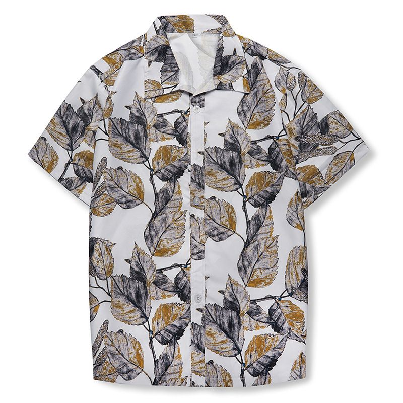 Herrenbekleidung Neues Cardigan-Digitaldruckhemd Klassisches, lässiges Kurzarmhemd für Herren Hawaiianisches Kurzarmhemd für Herren_voghion.com